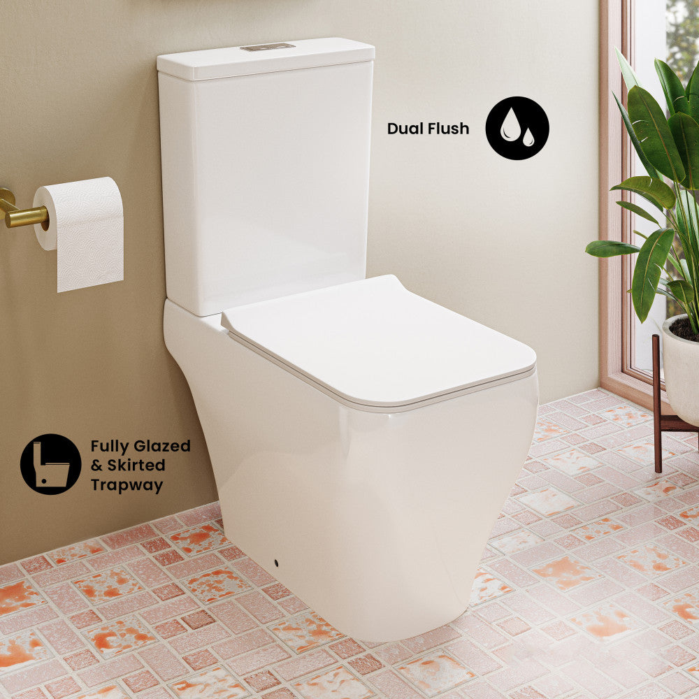 Nadar Two-Piece Square Toilet Dual-Flush 1.1/1.6 gpf