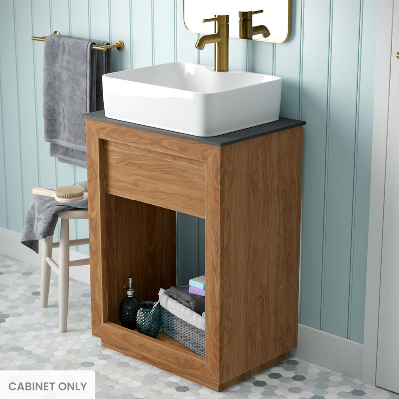 Rennes 24" Reclaimed Wood Vanity in Natural Teak- Cabinet