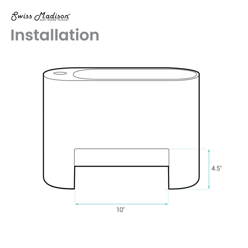 Terre 18" Right Side Faucet Wall-Mount Bathroom Sink in White