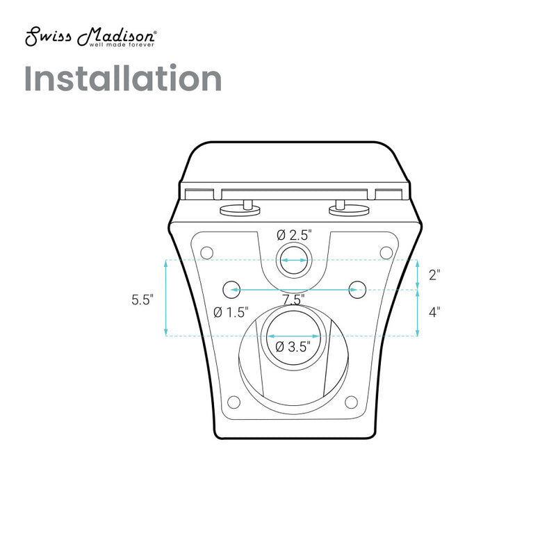 Carre Wall-Hung Toilet Bundle 0.8/1.6 GPF Dual Flush in Glossy White with White Flush Plate