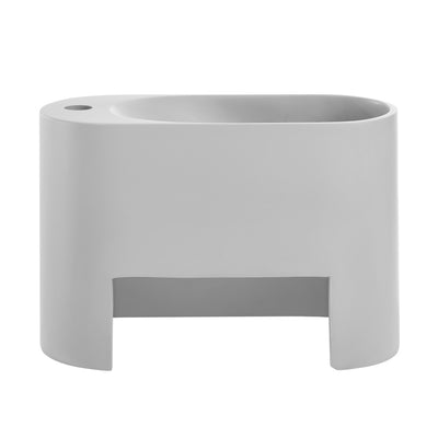 Terre 17.5" Right Side Faucet Wall-Mount Bathroom Sink in Pashmina Grey