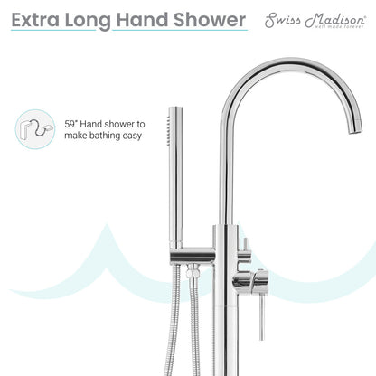 Ivy Freestanding Bathtub Faucet in Chrome