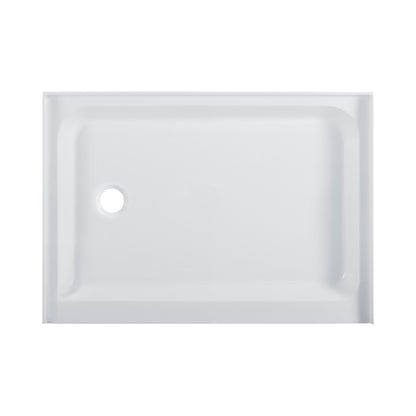 Voltaire 48" x 36" Acrylic White, Single-Threshold, Left Drain, Shower Base