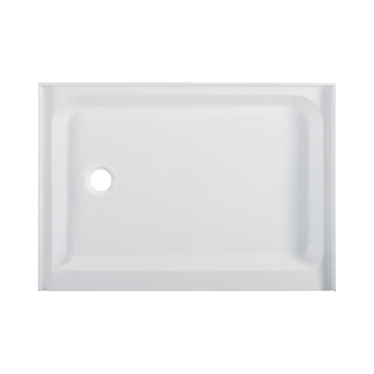 Voltaire 48" x 36" Acrylic White, Single-Threshold, Left Drain, Shower Base