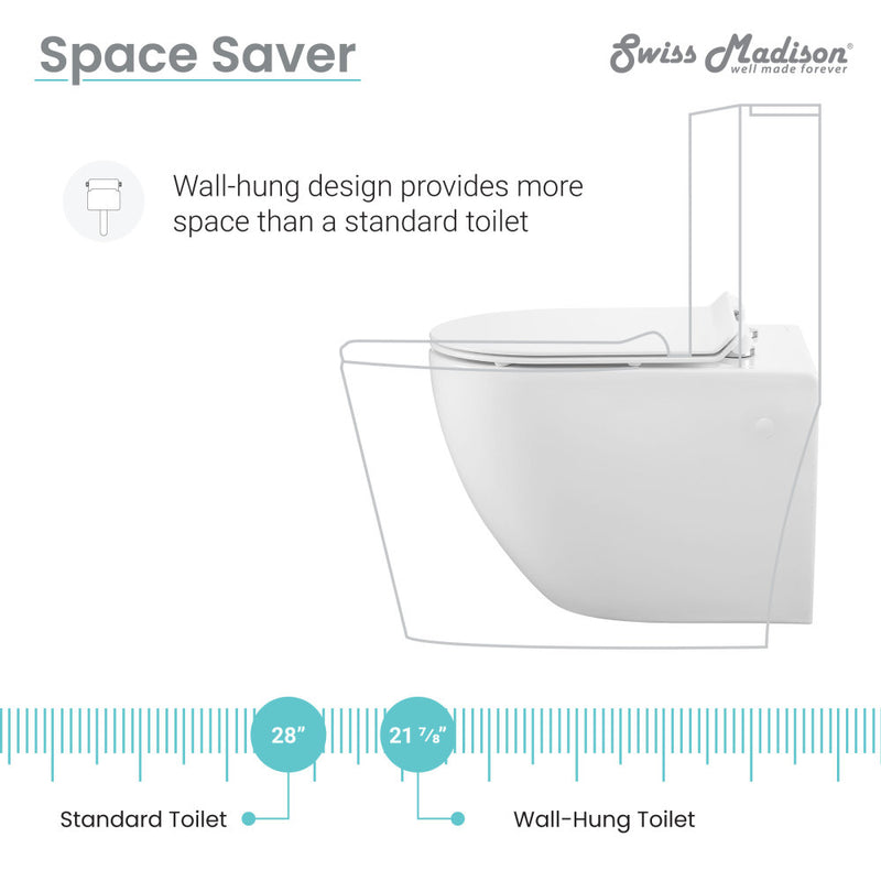 St. Tropez Wall Hung Toilet Bundle (SM-WT449, SM-WC424, SM-WC001C)