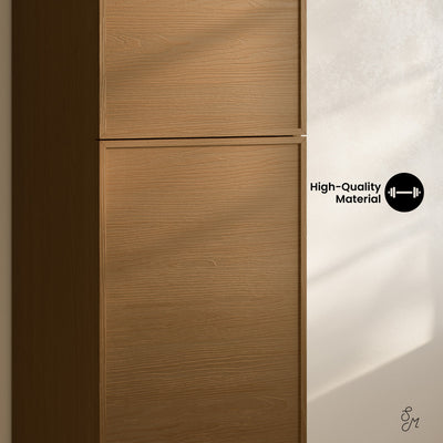 St. Tropez 15 x 15 x 60 Freestanding Linen Cabinet in Brown Oak