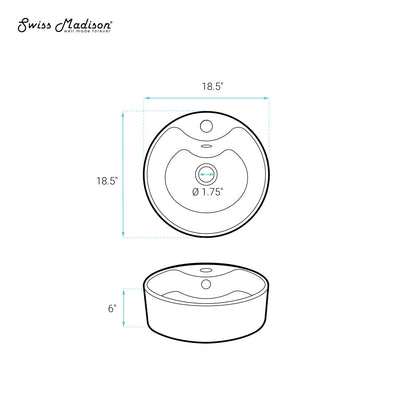 Monaco Round Vessel Sink with Faucet Mount