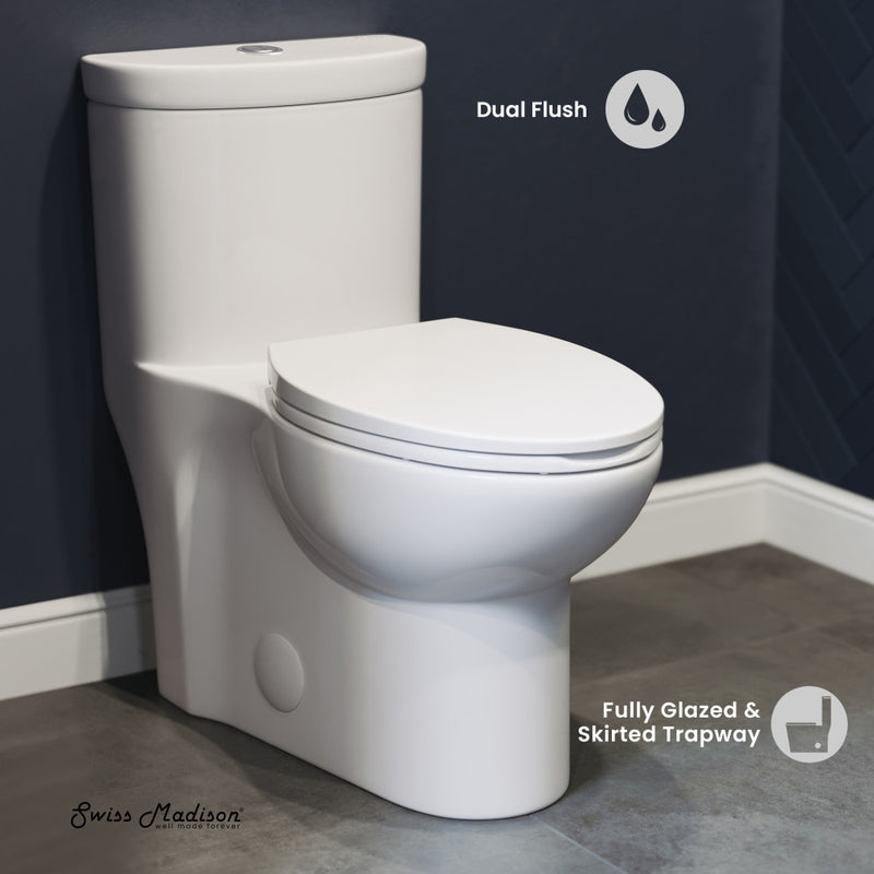 Sublime One-Piece Elongated Toilet Dual-Flush 1.1/1.6 gpf