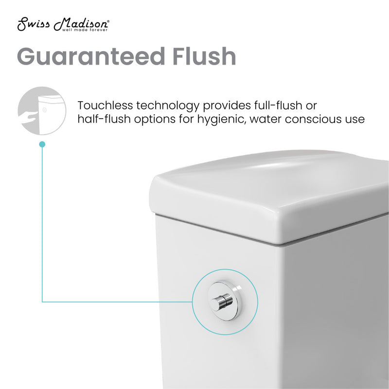 Hugo One-Piece Elongated Toilet Dual-Flush 1.1/1.6 gpf, Touchless