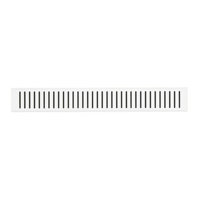 Voltaire 24" Stainless Steel Linear Shower Drain in Matte White