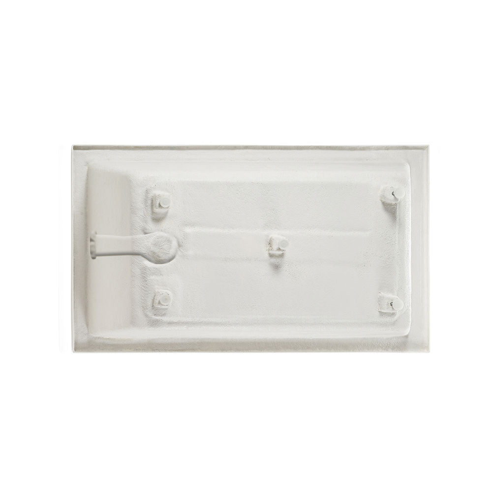 Voltaire 54 x 30 Left Drain Soaking Alcove Bathtub in Glossy White with Integrated Overflow, Drain Included