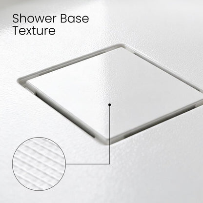 Marquette 48 x 32 Shower Pan Base with Reversible Drain in Glossy White