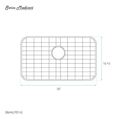 Stainless Steel, Undermount Kitchen Sink Grid for 32 x 19 Sinks