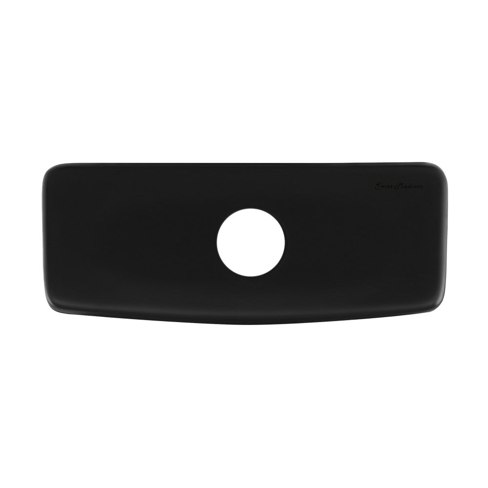 Matte black Sublime II toilet tank lid with center hole replacement part.
