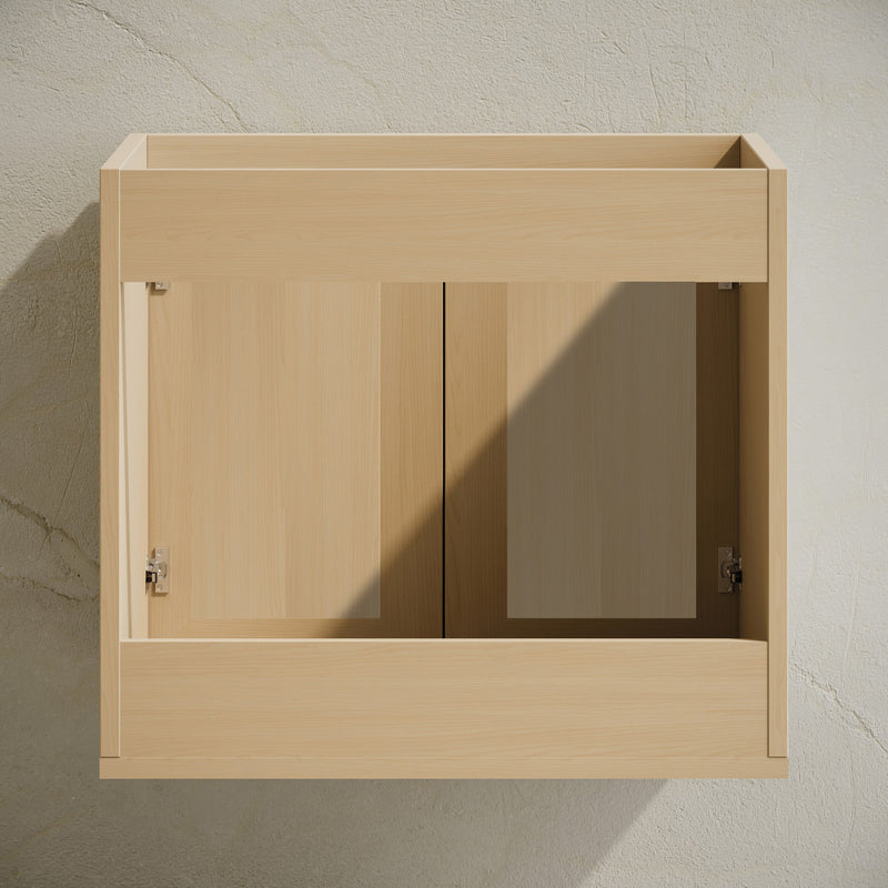 Classe 24" Wall-Mounted Bathroom Vanity in Natural Oak without Sink Top