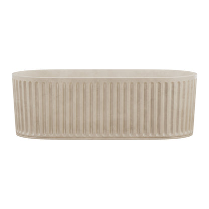 Delice 67" Freestanding Concrete Bathtub in Sand, Drain Included