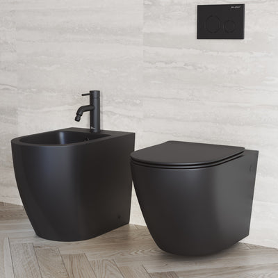 St. Tropez Wall-Hung Toilet Bowl Only in Matte Black