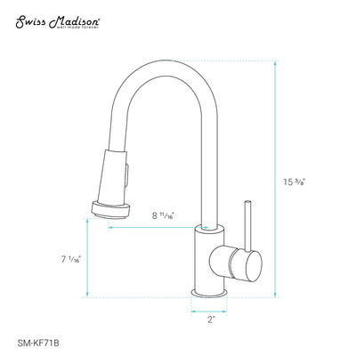 Nouvet Single Handle, Pull-Down Kitchen Faucet in Matte Black