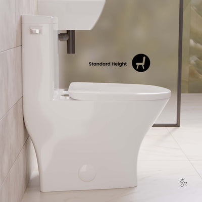 Sublime II One-Piece Round Toilet with Left Side Flush, 10" Rough-In 1.28 gpf