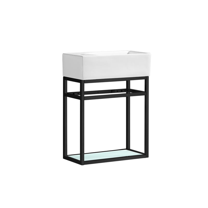 Pierre 19.5 Single, Metal Frame, Open Shelf, Bathroom Vanity