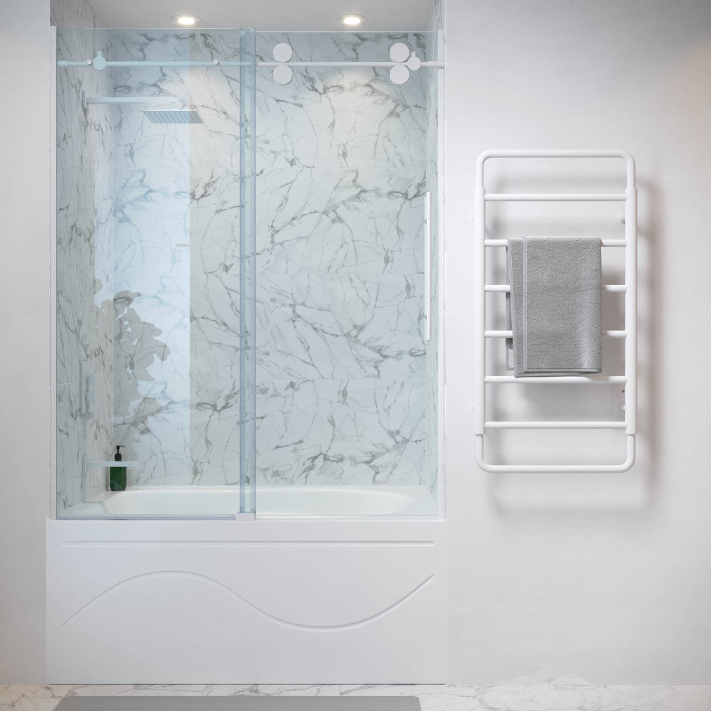 Ivy 8-Bar Electric Towel Warmer in Matte White