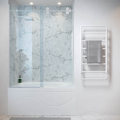 Ivy 8-Bar Electric Towel Warmer in Matte White