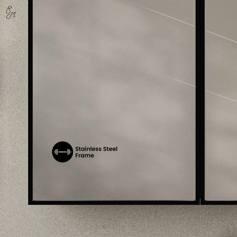 Porte 32 x 31 Arched Recessed/Wall Mount Medicine Cabinet with Mirror in Black