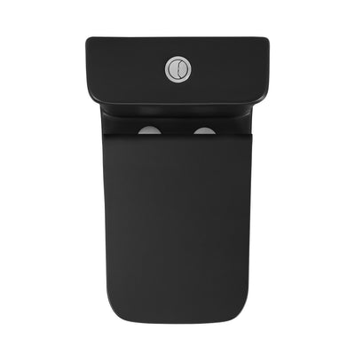 Carre One-Piece Square Toilet Dual-Flush in Matte Black 1.1/1.6 gpf