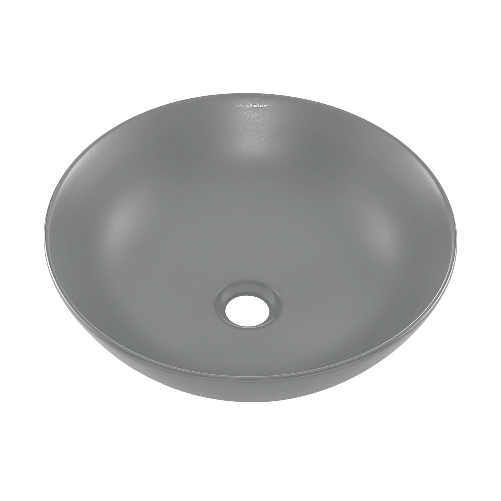 Classe 16 Color Ceramic Sink in Matte Gray