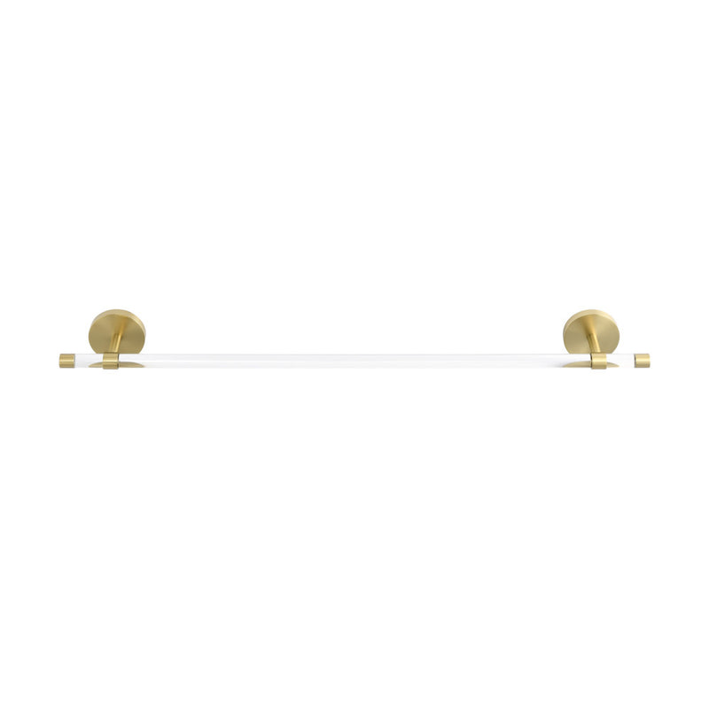 Verre Acrylic Towel Bar in Brushed Gold