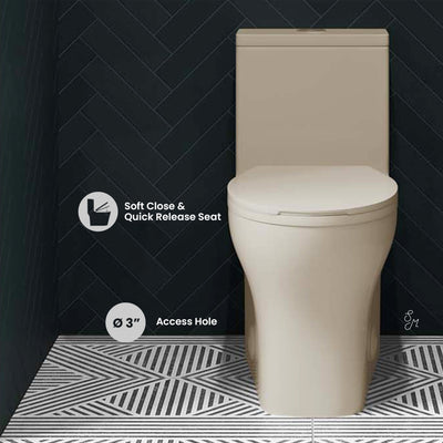 Sublime III One-Piece Round Toilet Vortex™ Dual-Flush 0.95/1.26 gpf in Bisque