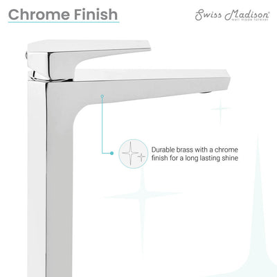 Voltaire Single Hole, Single-Handle, High Arc Bathroom Faucet in Chrome