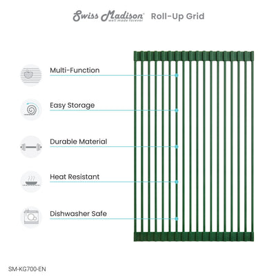 20 x 12 " Kitchen Sink Grid, Green