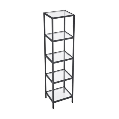 Pierre 16"x65"x14" Freestanding Linen Cabinet in Matte Black