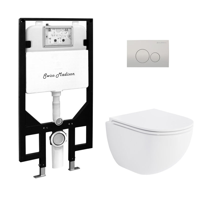 St. Tropez Wall Hung Toilet Bundle (SM-WT449, SM-WC424, SM-WC001C)