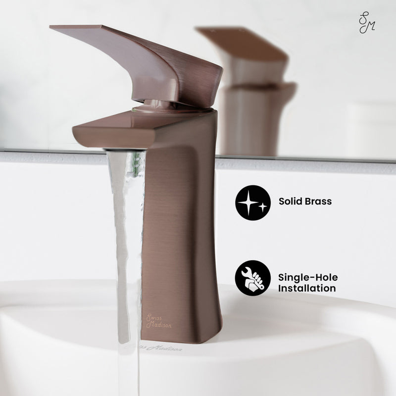 Monaco Single Hole, Single-Handle, Bathroom Faucet in Oil Rubbed Bronze