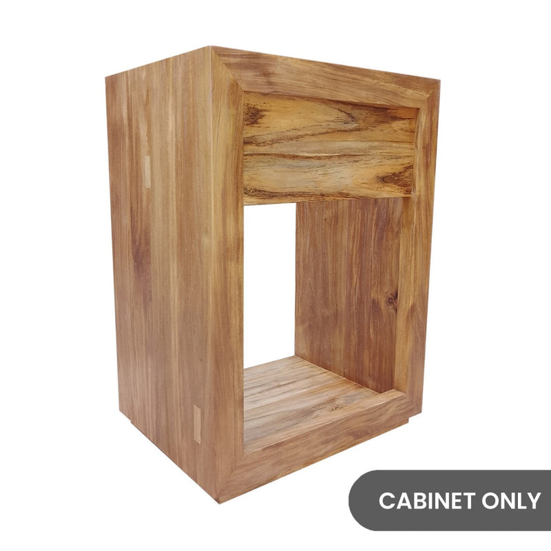 Rennes 24" Reclaimed Wood Vanity in Natural Teak- Cabinet