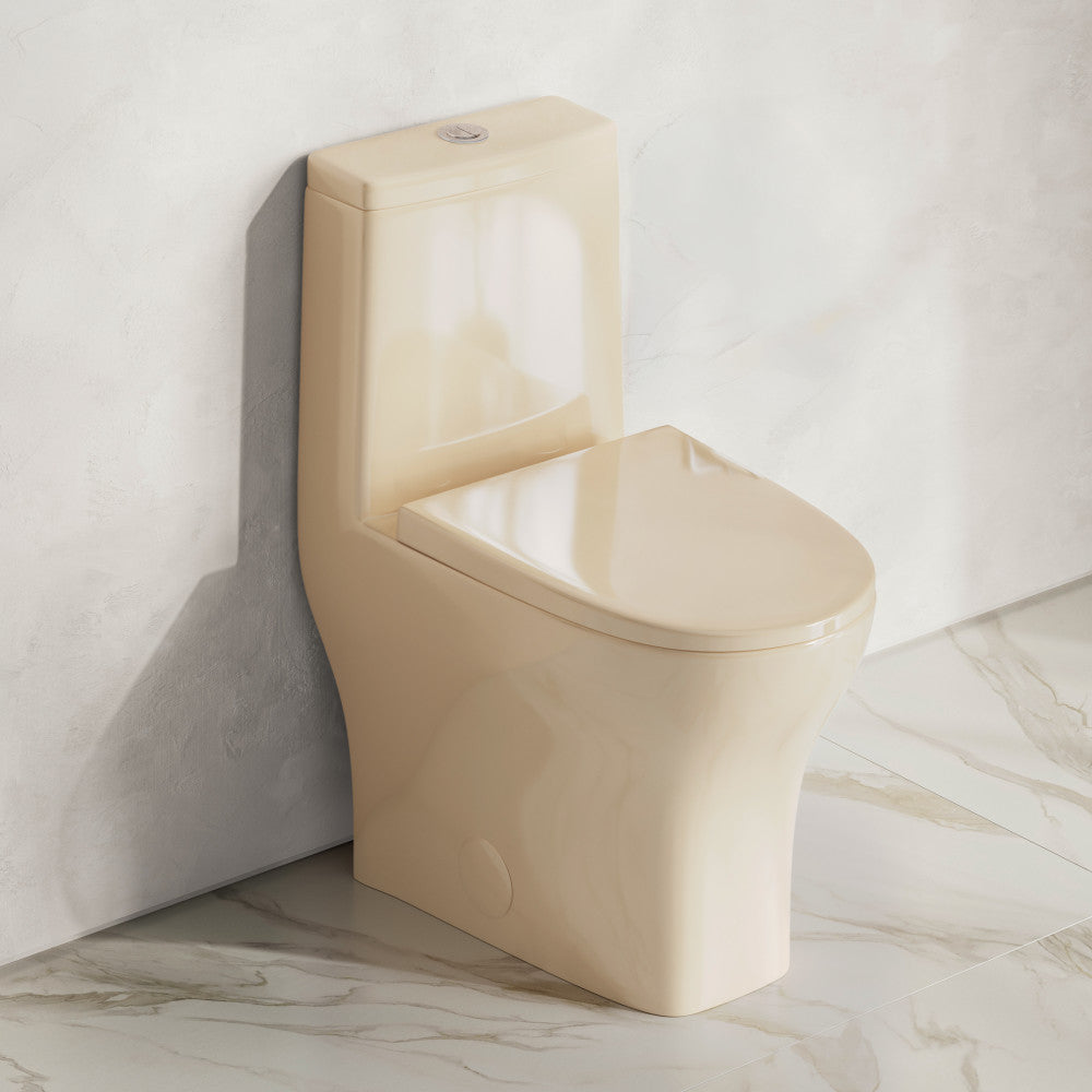 Sublime II One-Piece 10" Rough-in 1.1/1.6 GPF Dual Top Flush Round Toilet in Glossy Bisque