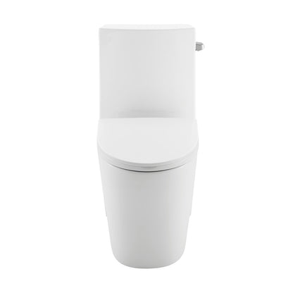 St. Tropez One-Piece 14" Rough-in 1.28 GPF Right-Hand Vortex Flush Elongated Toilet in Glossy White