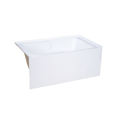 Voltaire 48" x 30" Left-Hand Drain Alcove Integrated Armrest Bathtub with Apron