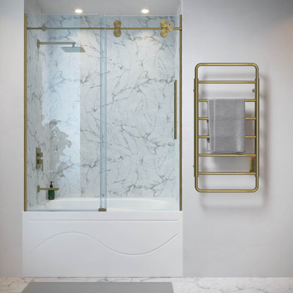 Ivy 8-Bar Electric Towel Warmer in Brushed Gold