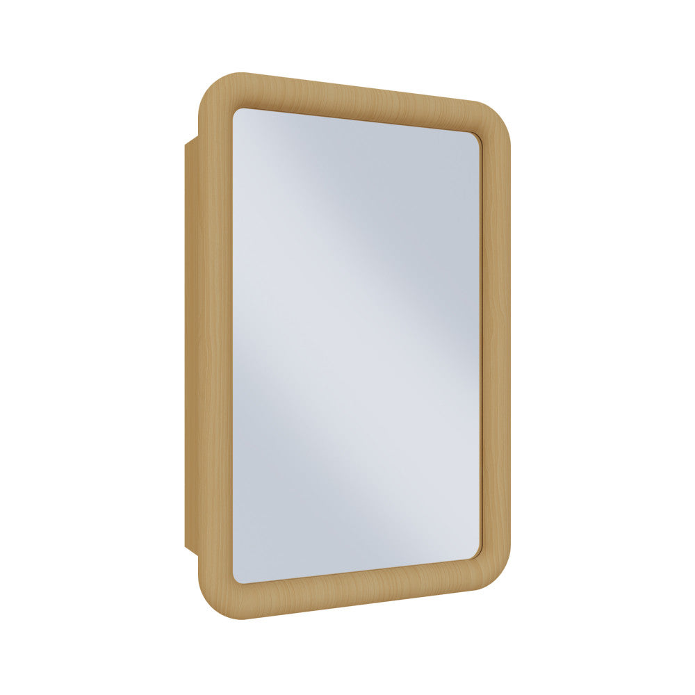 Plaisir 18 x 27 Recessed/Wall Mount Medicine Cabinet with Mirror in Natural Oak
