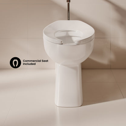 Marquette Rear Outlet Commercial Elongated Top Spud Flushometer Toilet Bowl