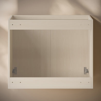 Cascade 30" Wall-Mounted Bathroom Vanity Cabinet without Top in White Oak