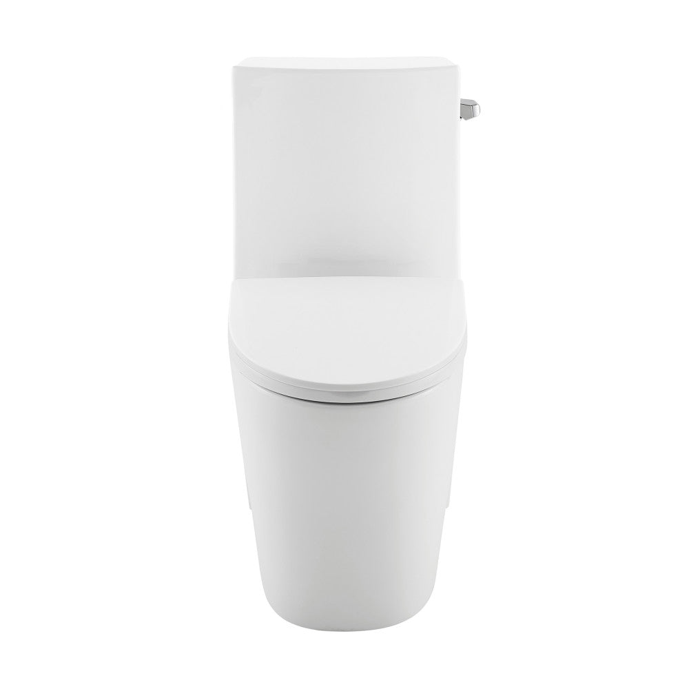 St. Tropez One-Piece 10" Rough-in 1.28 GPF Right-Hand Vortex Flush Elongated Toilet in Glossy White