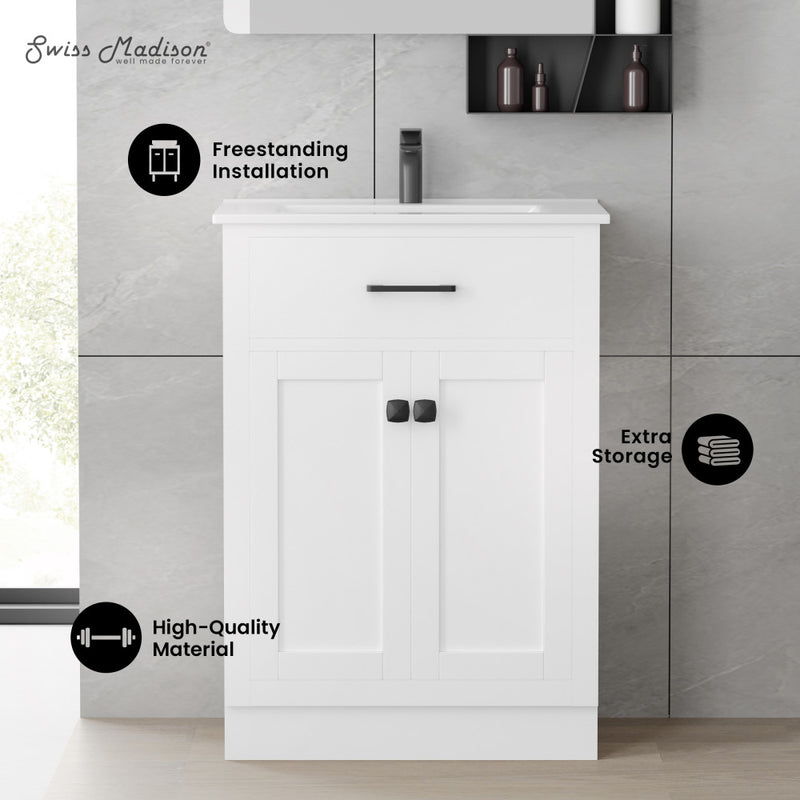 Burdon 24" Bathroom Vanity in White