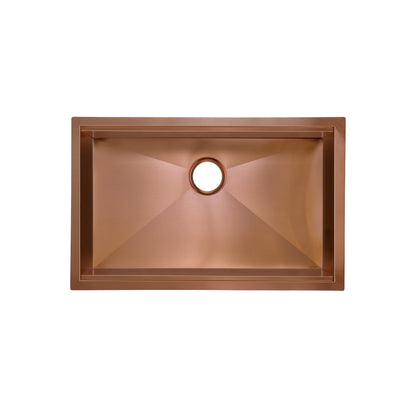 Tourner 30 x 19 Stainless Steel, Single Basin, Undermount Kitchen Workstation Sink in Rose Gold