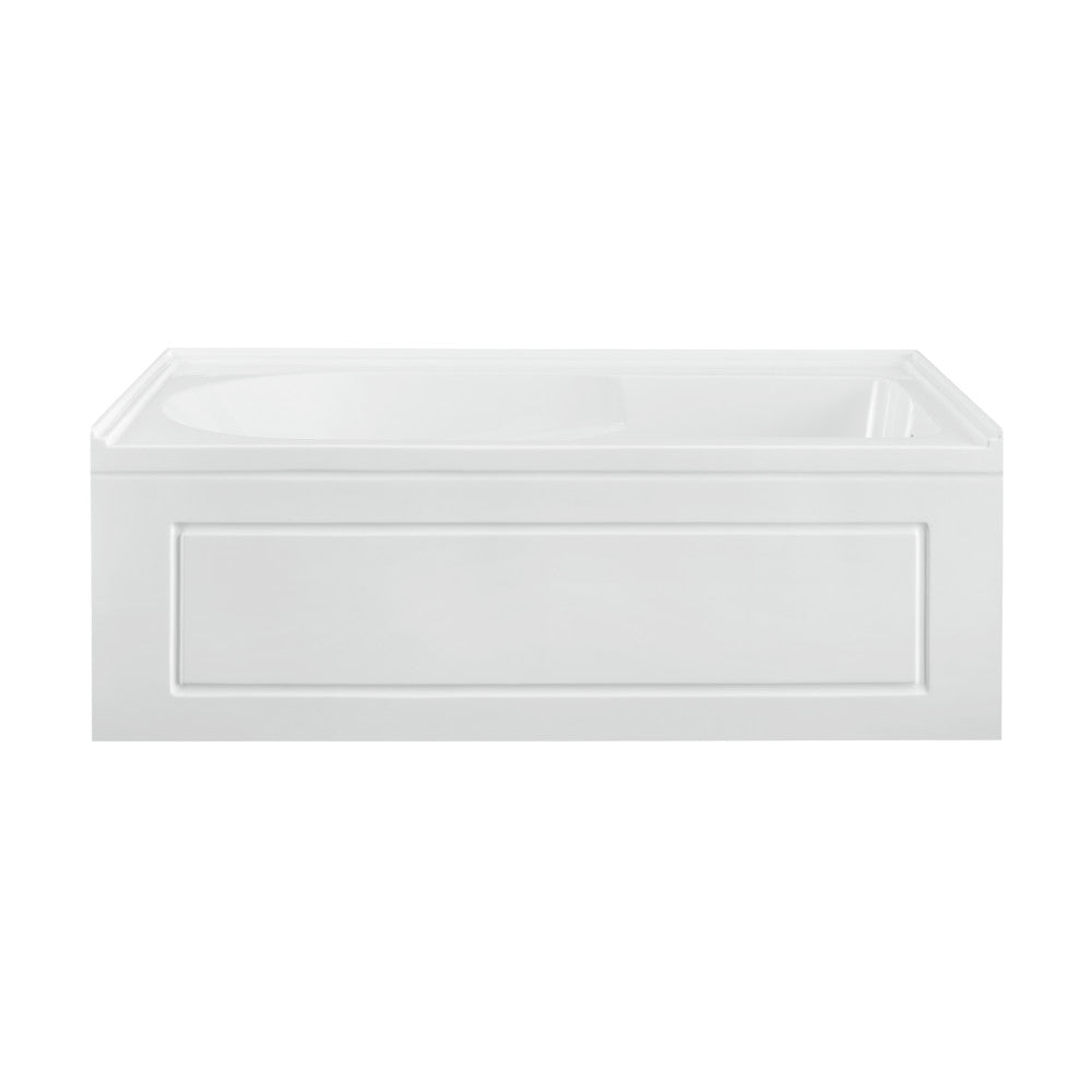 Concorde 60" x 32" Acrylic Glossy White, Alcove, Integral, Right-Hand Drain, Apron Bathtub
