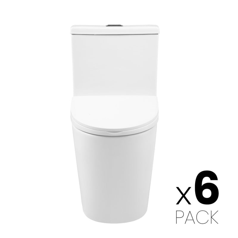 Dreux One Piece Elongated Dual Flush Toilet with 0.95/1.26 GPF (6 - Pack)