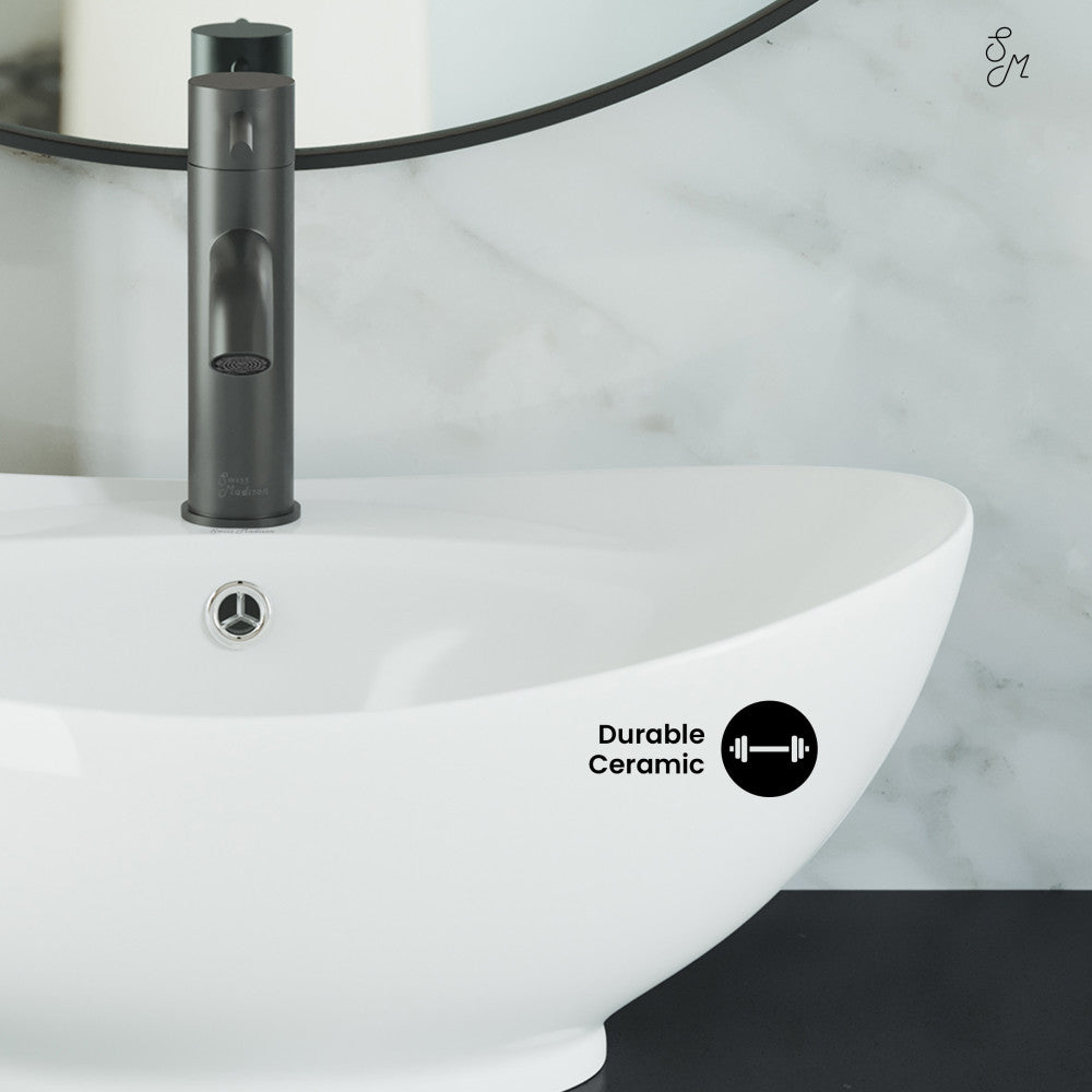 Ivy 23 Oval Ceramic Vessel Sink